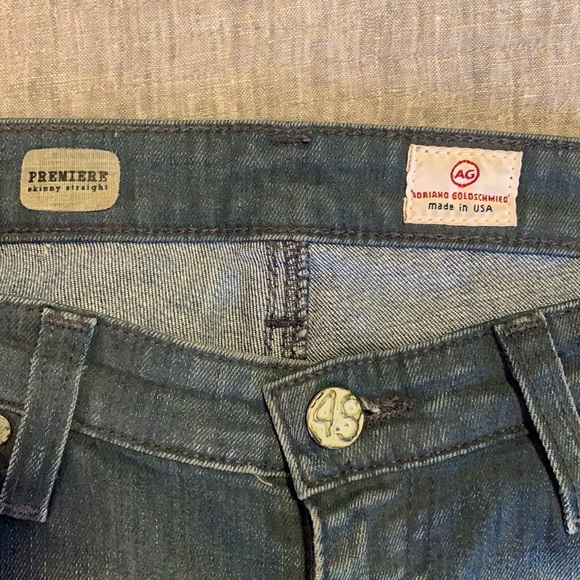 AG  bluish grey skinny straight mid-rise Jeans  27 - Picture 4 of 6